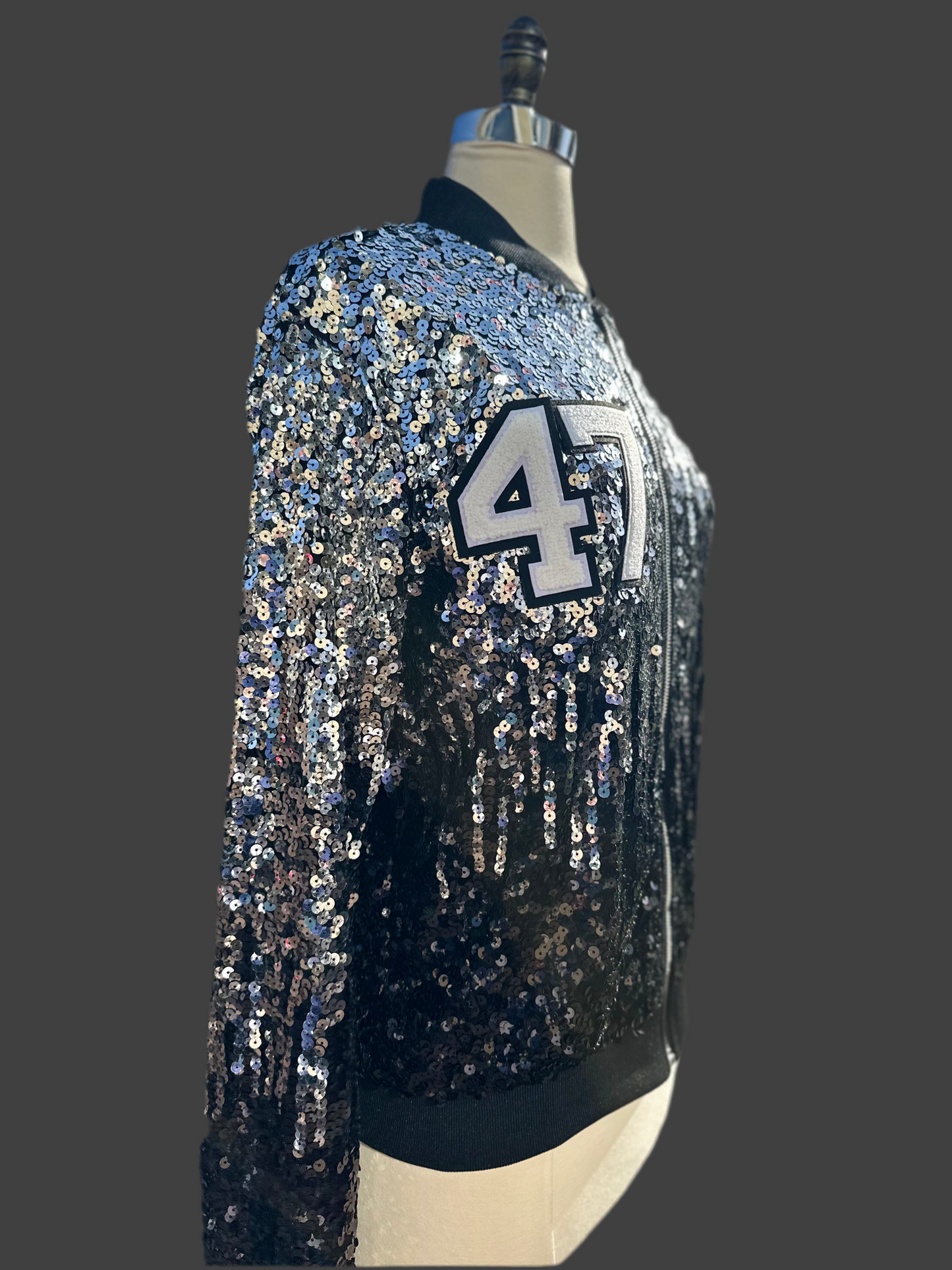 Black/Silver "MAGA" Sequin Jacket
