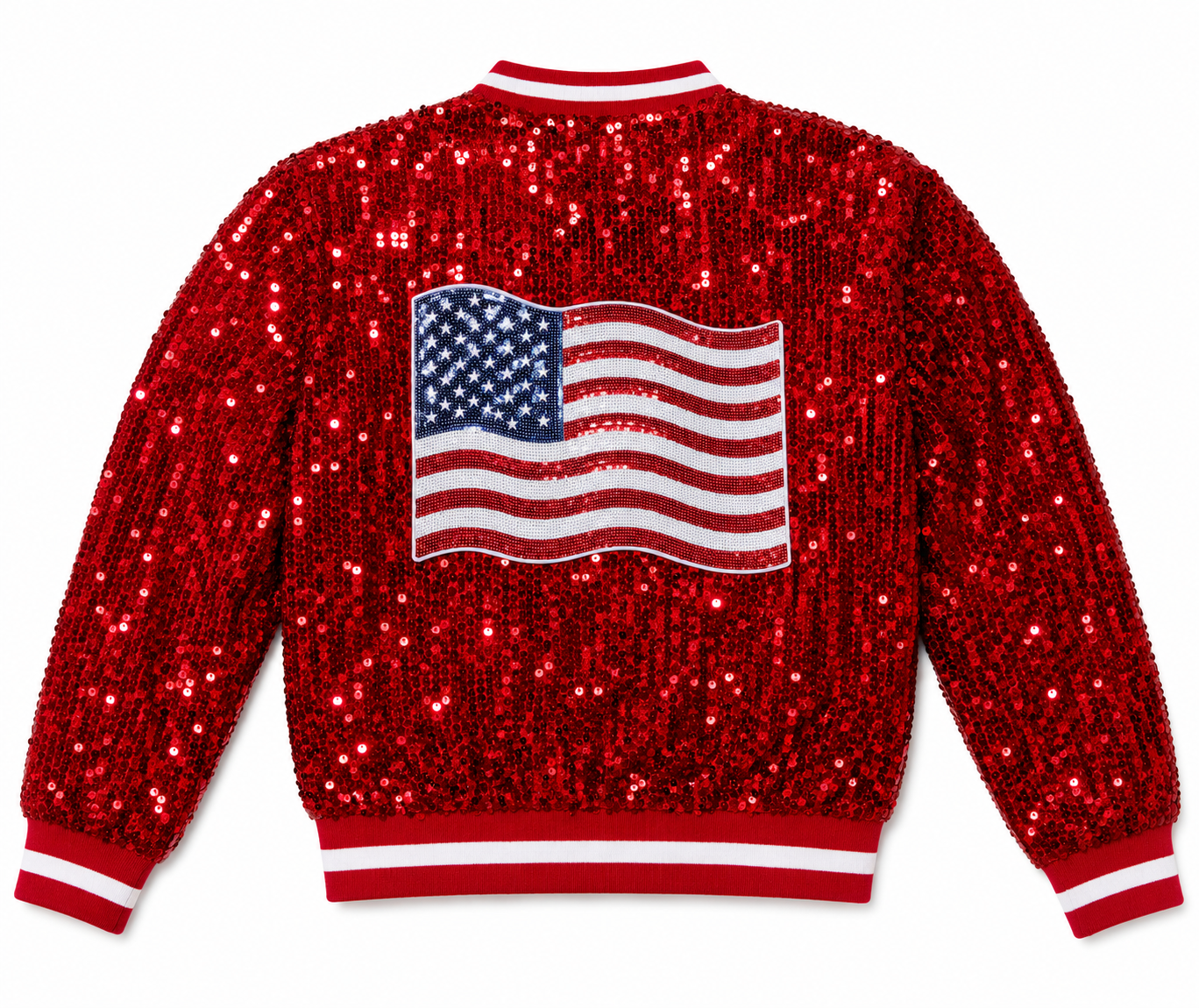 Custom "Commemorative" America 250 Red Sequin Jacket