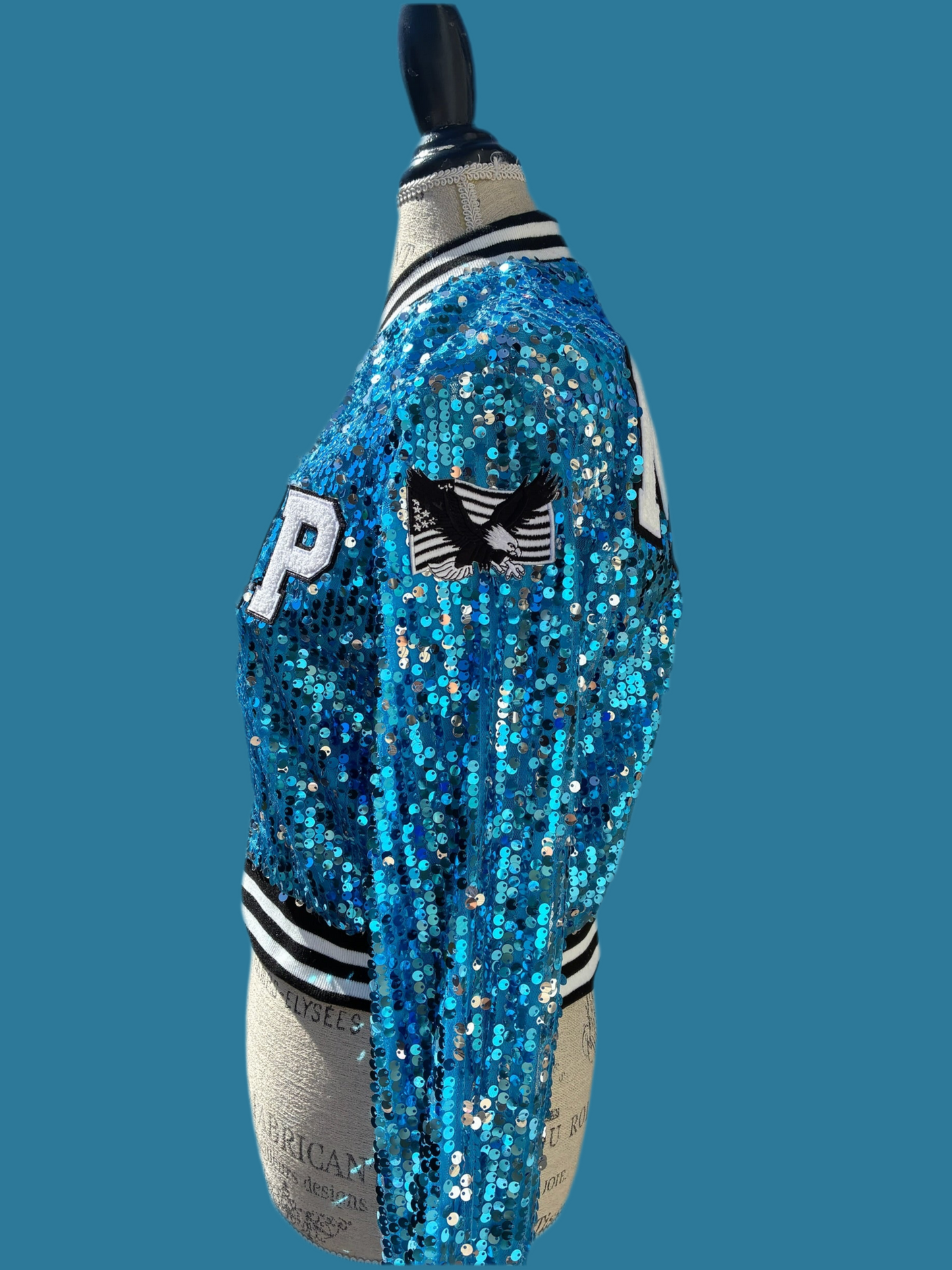 Blue Custom Sequin Jacket