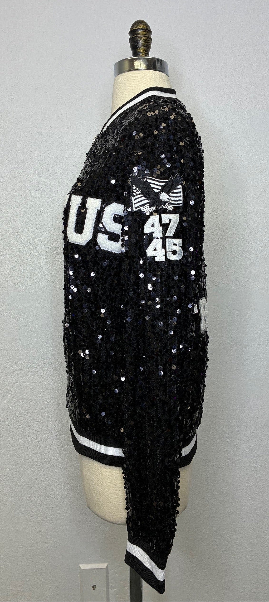 Custom Black "FLOTUS - TRUMP GIRL" Sequin Jacket