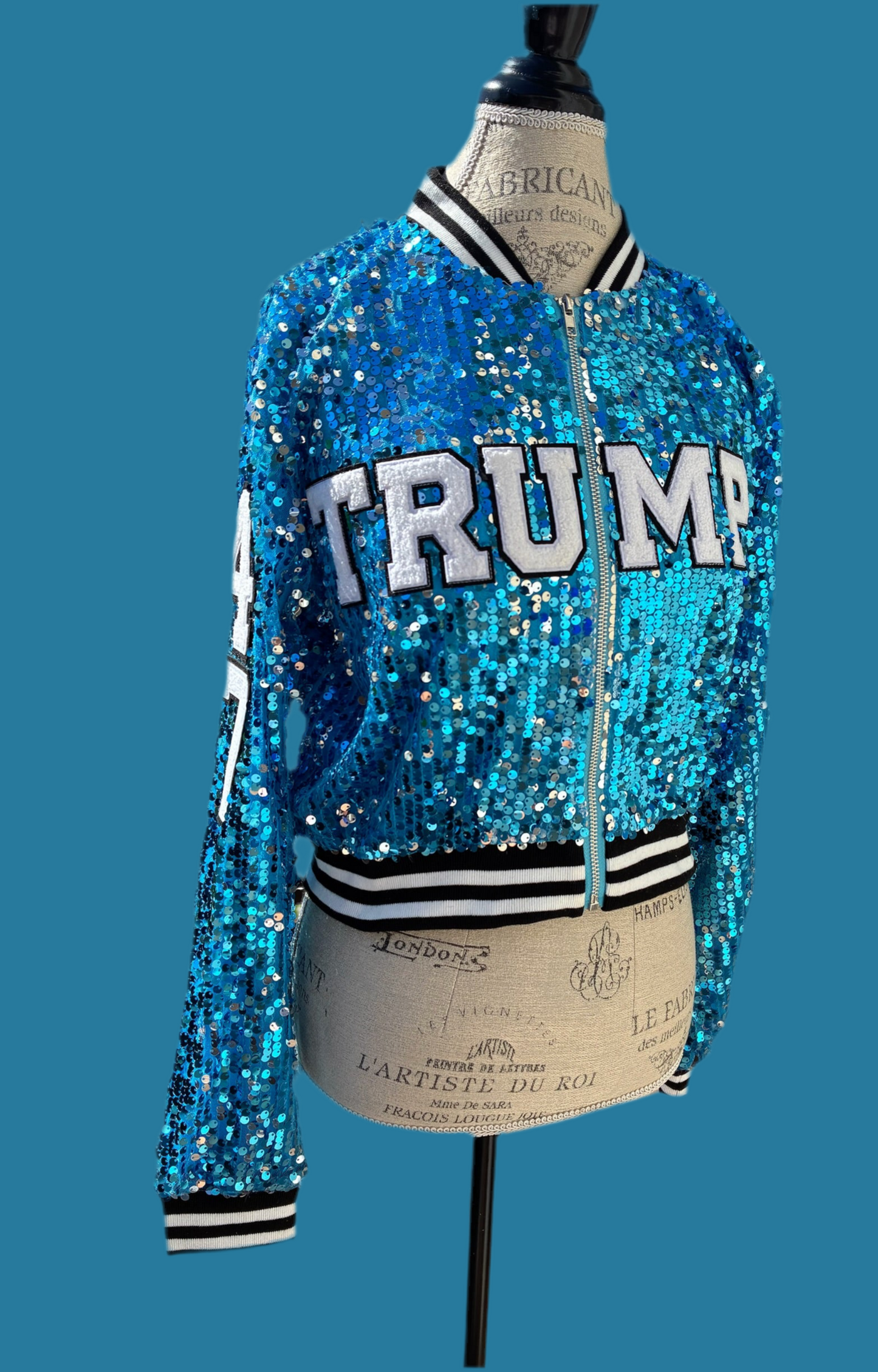 Blue  Custom Sequin Jacket