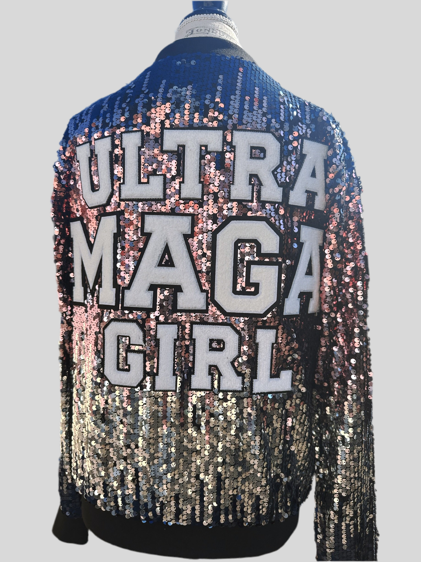 Custom “MAGA GIRL” Sequin Jacket