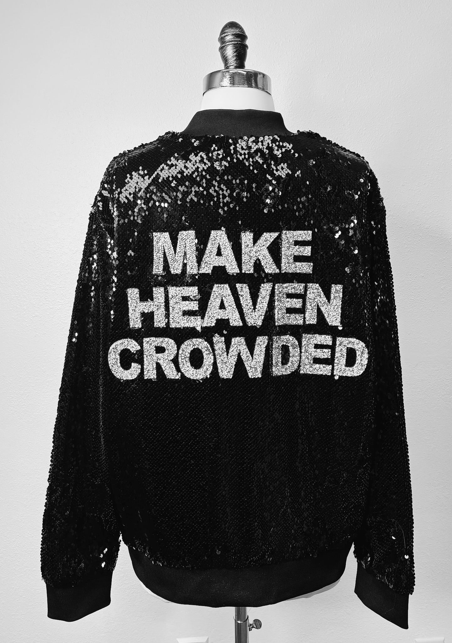 Men’s Custom Black “Make Heaven Crowded” Jacket