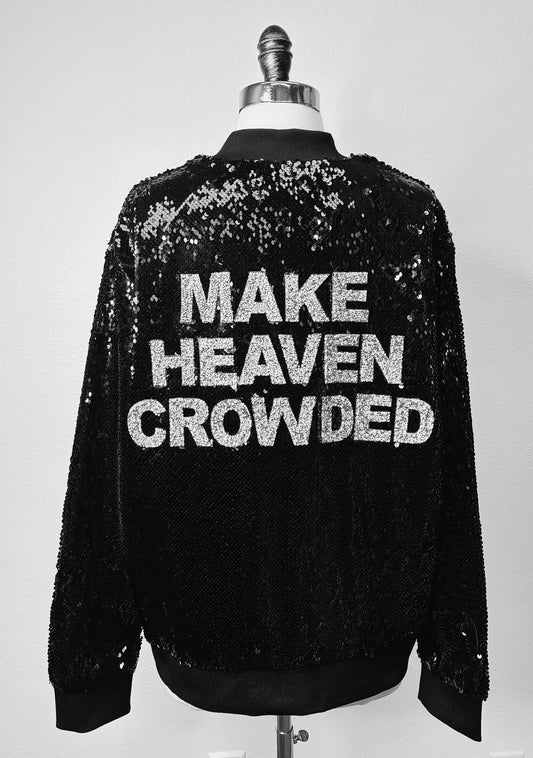 Men’s Custom Black “Make Heaven Crowded” Jacket