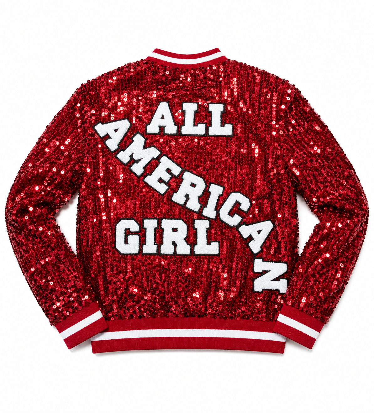 Red "All American Girl”Sequin Jacket
