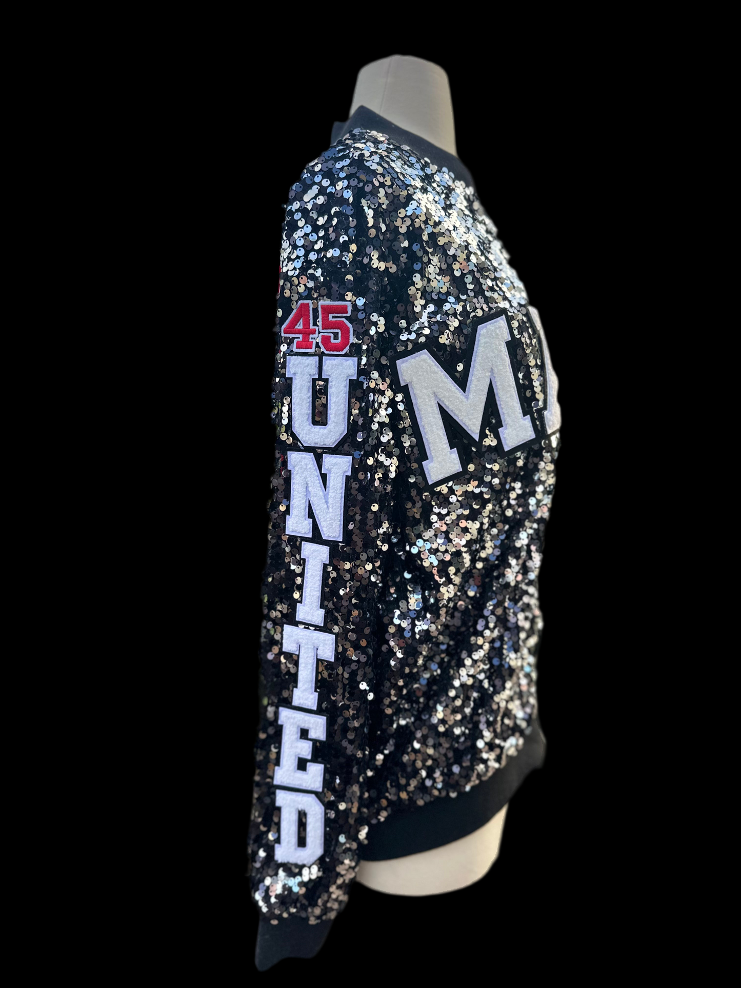 Inauguration Custom Black Sequin Jacket - Ready To Ship - Size Large