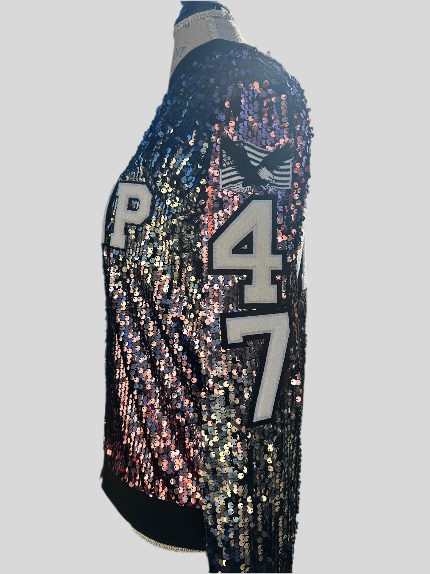 Custom “MAGA GIRL” Sequin Jacket