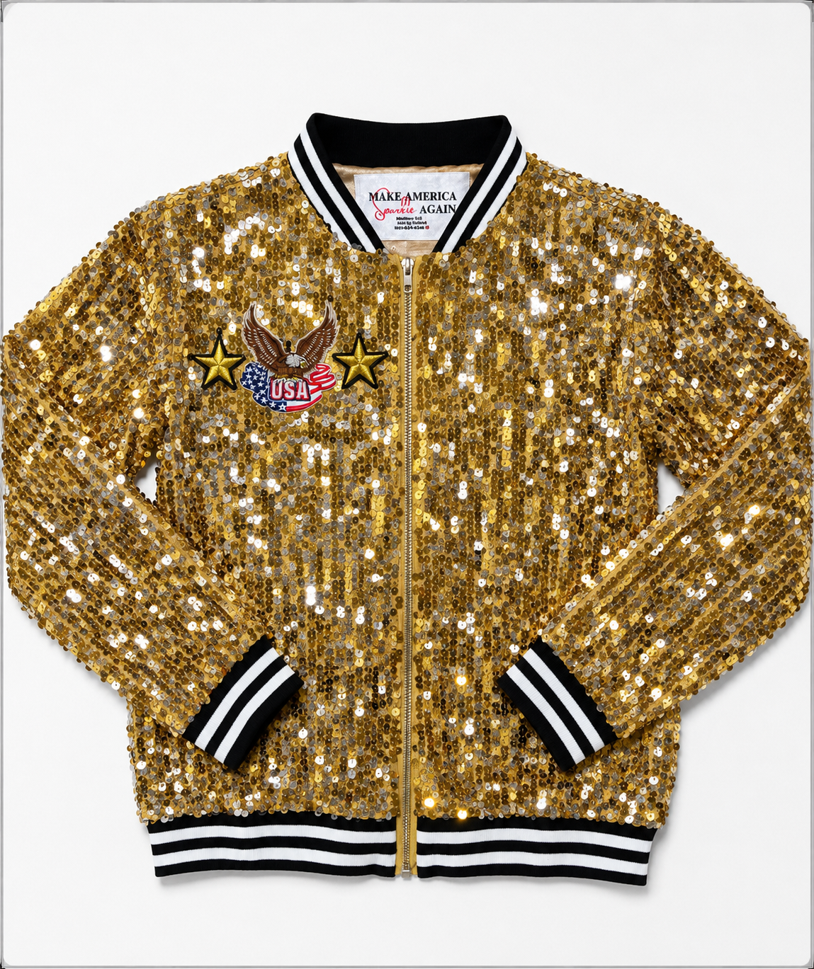 Custom GOLD "THE GOLDEN AGE" Sequin Jacket