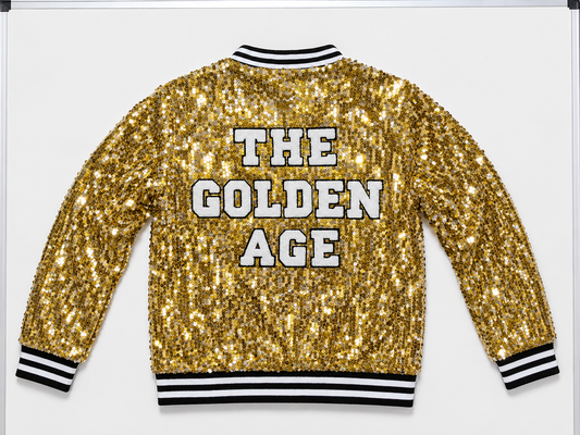 Custom GOLD "THE GOLDEN AGE" Sequin Jacket