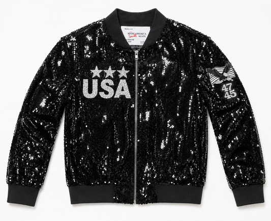 Mens  Commemorative FREEDOM Jacket 250 Black Sequin Jacket "