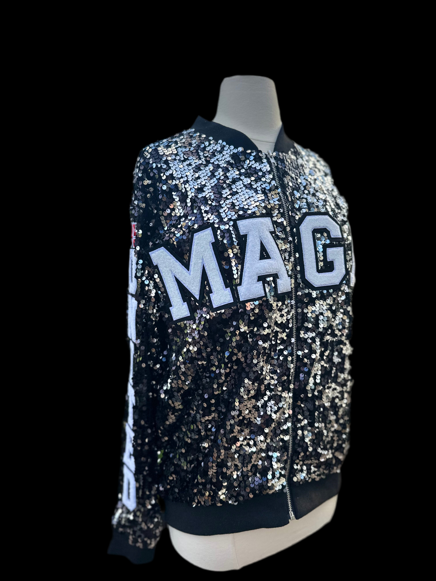 Inauguration Custom Black Sequin Jacket - Ready To Ship - Size Large