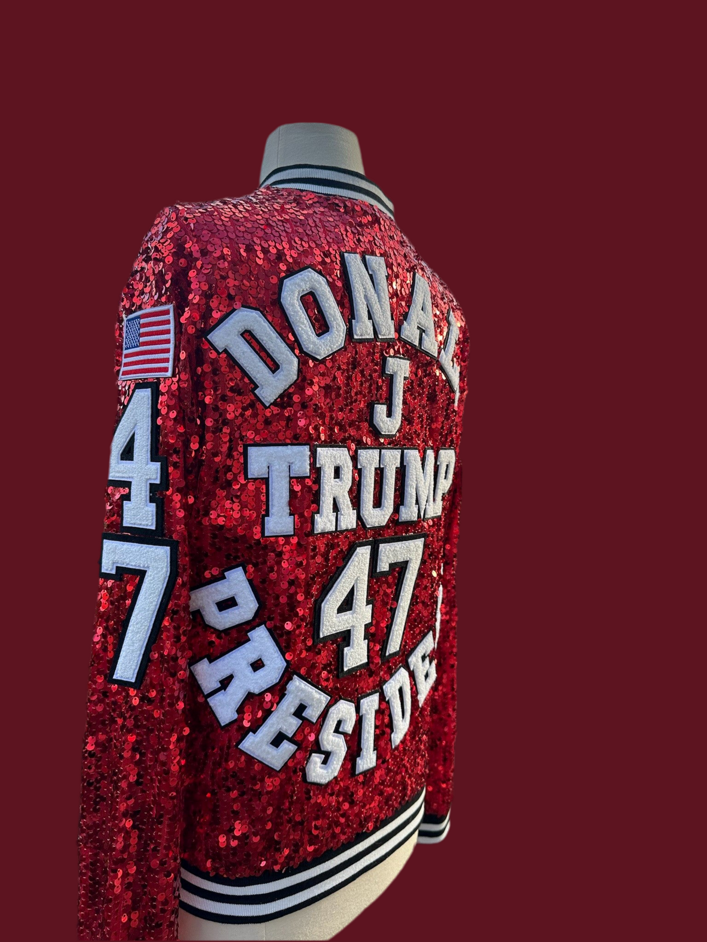 Inauguration Custom Red Sequin Jacket - Ready To Ship - 2 Sizes