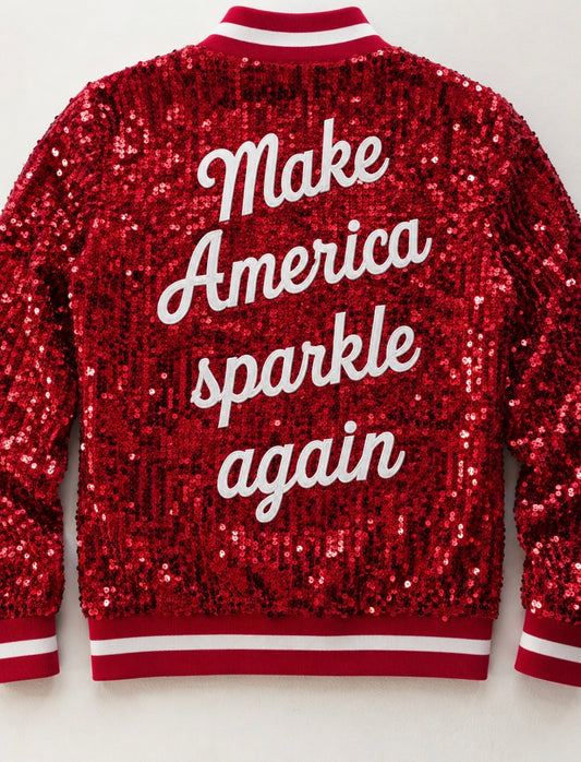 Red Sequin "MAKE AMERICA SPARKLE AGAIN"