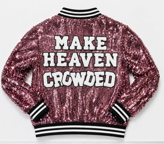 Custom Pink Make Heaven Crowded - Charlie Kirk Commemorative Jacket