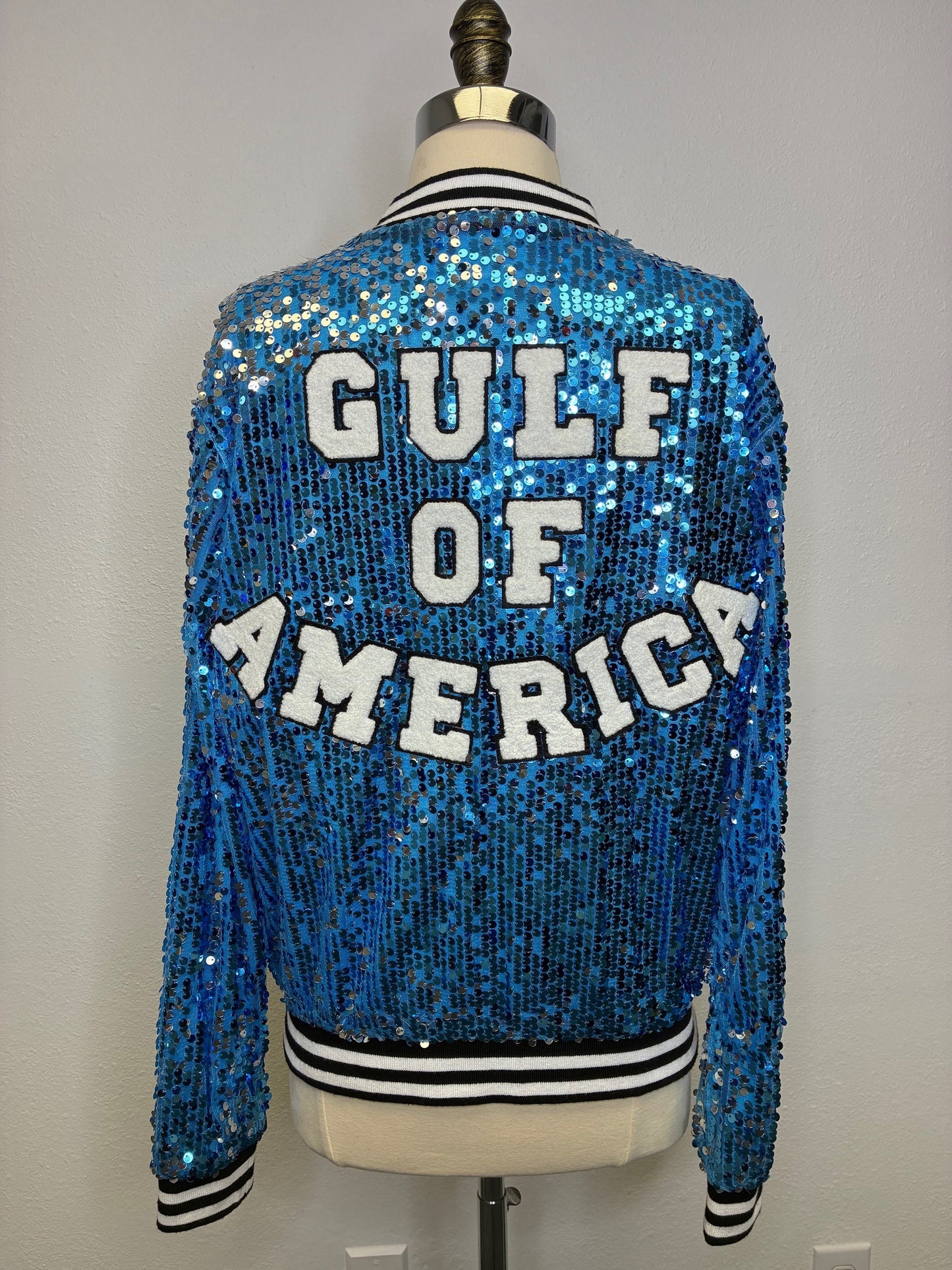 Custom Blue "GULF OF AMERICA" MAGA Jacket