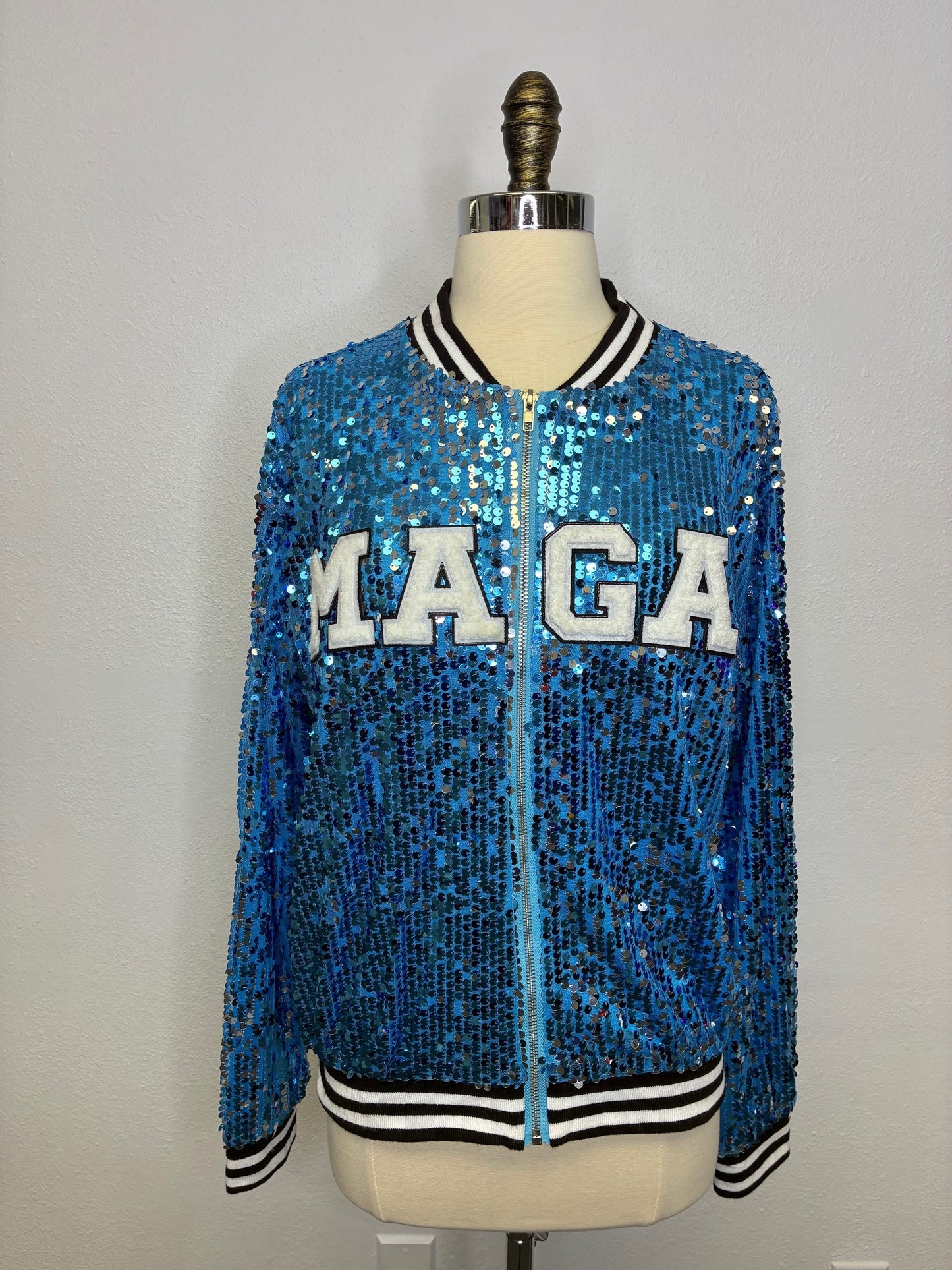 Custom Blue "GULF OF AMERICA" MAGA Jacket