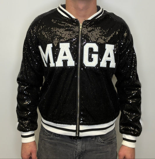 Men's MAGA Trump 2028 Black Commemorative Jacket