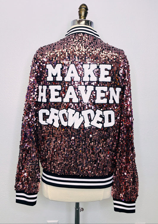 Custom Pink Make Heaven Crowded - Charlie Kirk Commemorative Jacket