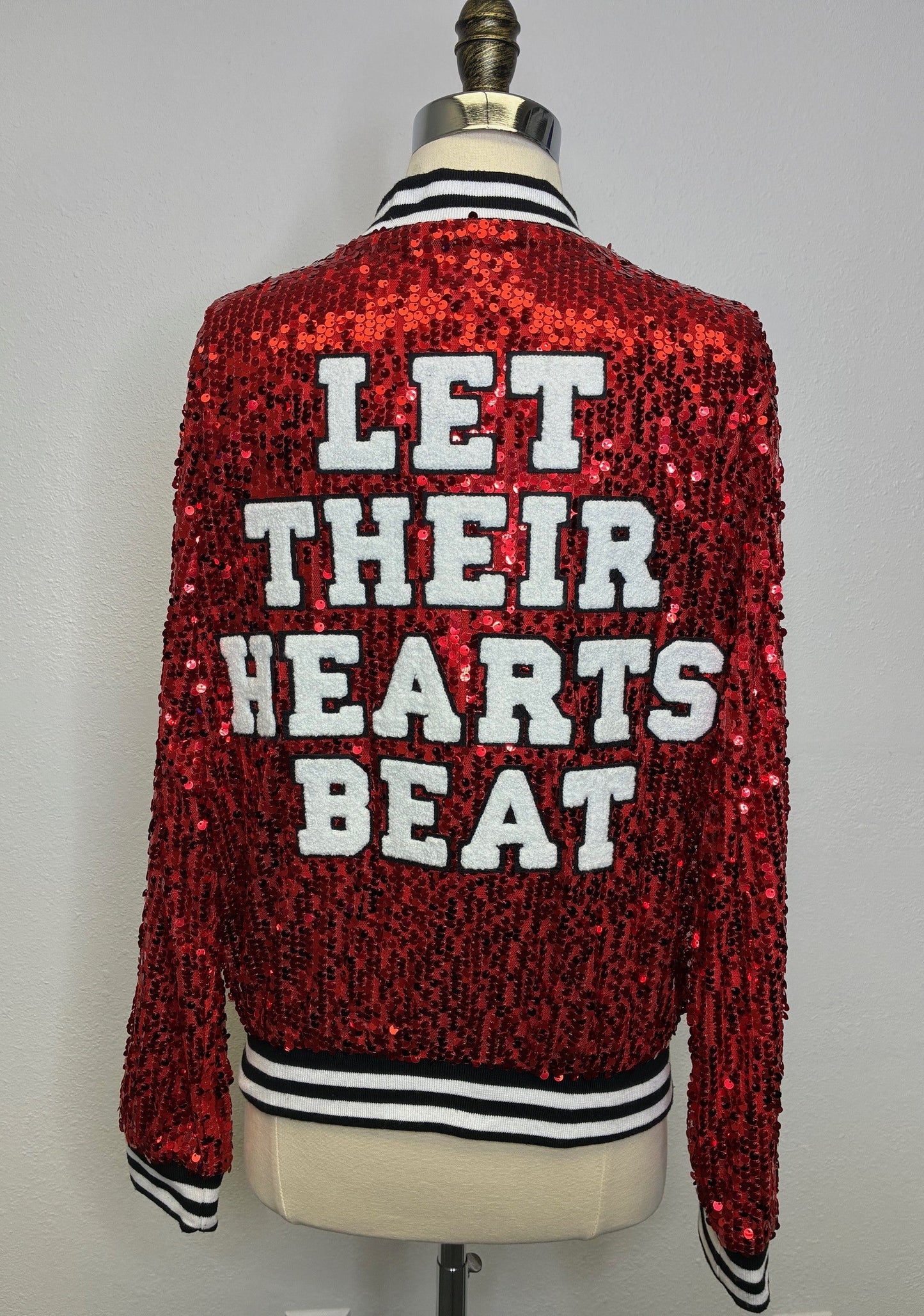 Custom Red "PRO LIFE" Sequin Jacket