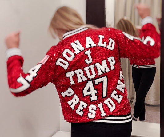 Inauguration Custom Red Sequin Jacket