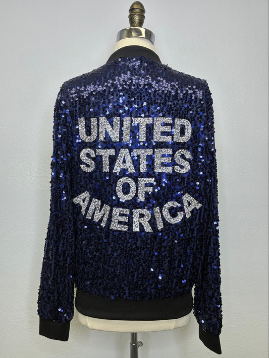 Custom USA 250th Anniversary Blue Commemorative Jacket
